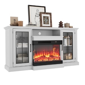 Fireplace TV Stand with 3-Sided Glass & Adjustable Flame, Electric Fireplace Modern Entertainment Center Console Table Cabniet,for TVs up to 65 - 1 of 4