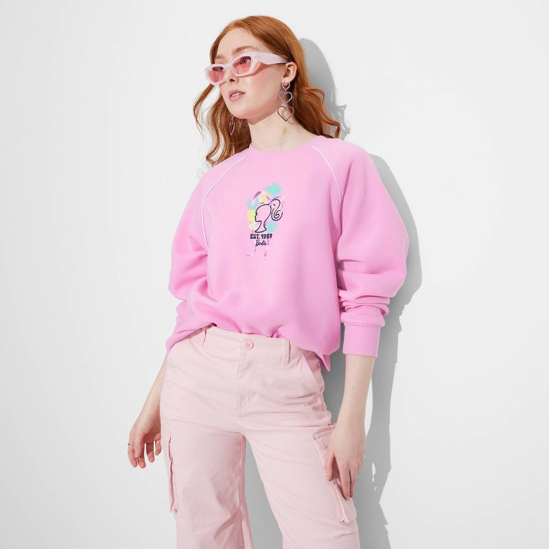 Women's Barbie Lemons Graphic Sweatshirt - Pink, 3 of 4