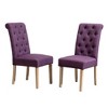NicBex Set of 2 Elegant Tufted Dining Chair with Solid Wood Frame,Upholstered Armless Chairs for Kitchen,Living Room - 4 of 4