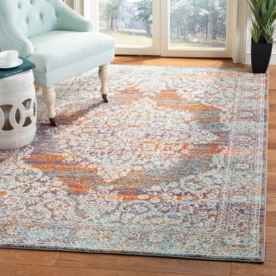 Metro-Mod 59" Light Grey Rectangular Synthetic Area Rug