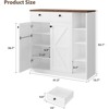 Coolmee Shoe Storage Cabinet with Doors and Drawers, 42 inch Tall Shoe Organizer with 3 Adjustable Shelves and Stable Base, 4-Tier Shoes Rack - 2 of 4