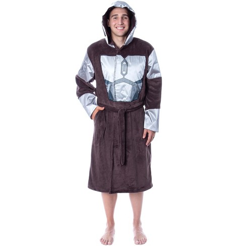 Star Wars Adult The Mandalorian Costume Fleece Robe Bathrobe For 