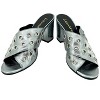 Women's Wo's Metallic Cross Grommet Block Heel Sandals - LEMARÉ 10.5 - 2 of 4