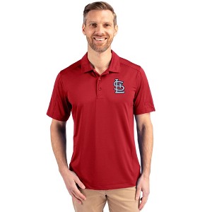 St Louis Cardinals Cutter & Buck Prospect Eco Textured Stretch Recycled Mens Short Sleeve Polo - 1 of 1