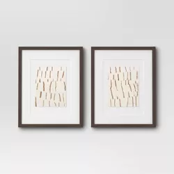 16" x 20" 2pk Random Stripes Framed Under Glass - Threshold™
