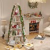 Corner Bookcase, Christmas Tree Corner Bookcase, Creative Bookcase, Solid Wood Storage Shelf, Display Shelf, Children's Bookcase, Splicable - 2 of 4