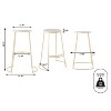 JONATHAN Y Hula Modern Designer Iron Curved Backless Bar Stool - 3 of 4