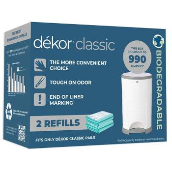 Dekor Classic Diaper Pail Biodegradable Refills - 2pk
