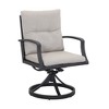 Cesicia 23.3'' x 24.9'' x 34.6'' in? Aluminum Rotating Armchair With Cushion For Living Room, Bedroom, Office, Apartment, Brown&Gray - 3 of 4