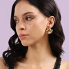 SOHI Women's California Gold Minimal Rolled Stud Earrings - 3 of 4