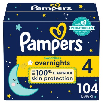 Image of Pampers Swaddlers Overnights Diapers Enormous Pack - Size 4 - 104ct