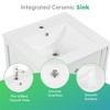 20" Bathroom Vanity With Sink, Bathroom Cabinet With Soft Closing Doors Adjustable Shelf Storage Rack, Bathroom Cabinet With Ceramic Basin - 3 of 4