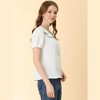 Allegra K Women's Peter Pan Collar Puff Sleeves Sweet Blouse - 4 of 4