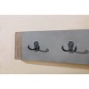 40" Davenport Coat Hook and Faux Concrete Bench Set Light Amber - Alaterre Furniture: Rustic Industrial, 5 Double Hooks - 3 of 4