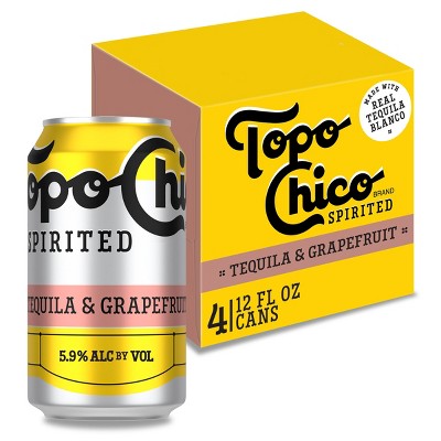 Topo Chico Spirited Tequila &#38; Grapefruit - 4pk/12 fl oz Cans