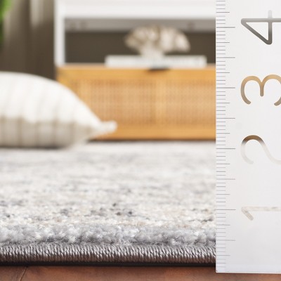 Ivory and Grey Synthetic Hand-knotted Runner Rug, 2'3" x 9'