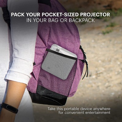 Kodak Luma 400 Portable White and Gold Mini Projector with Wi-Fi and Bluetooth