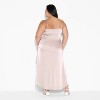 Women's Satin Asymmetrical Maxi A-Line Dress - Wild Fable™ - 3 of 3