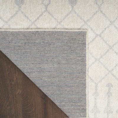 Ivory Trellis 8' x 10' Washable Synthetic Area Rug