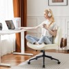 SEVOBAL Task and Office Chairs Wide Armless Chair, Adjustable Height Chair with Criss-Cross Metal Base for Home, Workspace, Beige, 31.9"*26.7"*37.7" - 4 of 4