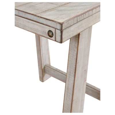 Beige Acacia Wood Rectangular Coffee & End Table Set