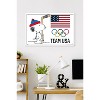 Trends International Team USA x Peanuts – Olympic Hockey Snoopy Framed Wall Poster Prints - 2 of 4