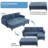 83.4"W Sectional Sofa Couch, Sofa Bed with Two USB Ports, Movable Ottoman and Reversible Chaise Lounge -ModernLuxe - 4 of 4