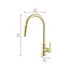 Elegant Lighting Luca Single Handle Pull Down Sprayer Kitchen Faucet with touch sensor in Brushed Gold - 2 of 4