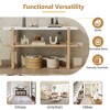 LIVAREEmlen Narrow Console Table with Marble-Effect Top, Retro Entryway Table with Open Shelf for Entryway, Hallway and Living Room - 4 of 4