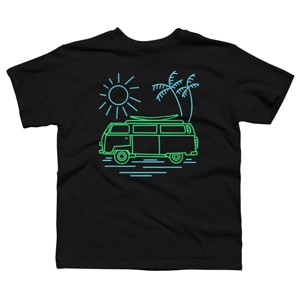Boy's Design By Humans Summer Surf Trip Van Life By donipacoceng T-Shirt - 1 of 2