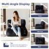 Itopfox Floor Sofa Bean Bag Couch with Back Support, Comfy Corded Fabric Chair Seating for Living Room Bedroom Apartment, Black - 3 of 4