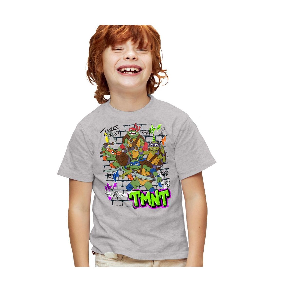 Tales Of The Teenage Mutant Ninja Turtles Poster Brick Wall Kids T Shirt For Youth Athletic Heather