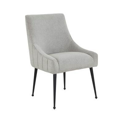 UNISOAR  Accent Chair Beige Velvet Upholstered Side Dining Chairs with Brushed Legs
