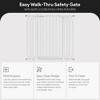 BalanceFrom Walk Thru Safety Gate for Baby and Pets, Doorways, Stairways, Hallways, Fits 29.1-43.3 Inch Openings, 36 Inch Height, White - 3 of 4