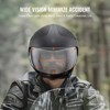VEVOR Motorcycle Helmet, 3/4-Face, Smart Street ABS & High Density Helmet with Bluetooth Slot & Interchangeable Lens, DOT Approved, Black - 4 of 4