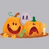 Men's Design By Humans Halloween Cartoon Pumpkins And Ghost By VectorVillain Tank Top - 2 of 4