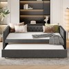 KIGFTSOD Full Size Daybed, Upholstered Tufted Sofa Bed with Trundle - 2 of 4