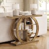 Tribesigns 4-Tier Farmhouse Wooden Sofa Table, 42.5-Inch Narrow Entryway Hallway Foyer Table, Console Sofa Tables with Storage Shelves - 2 of 4