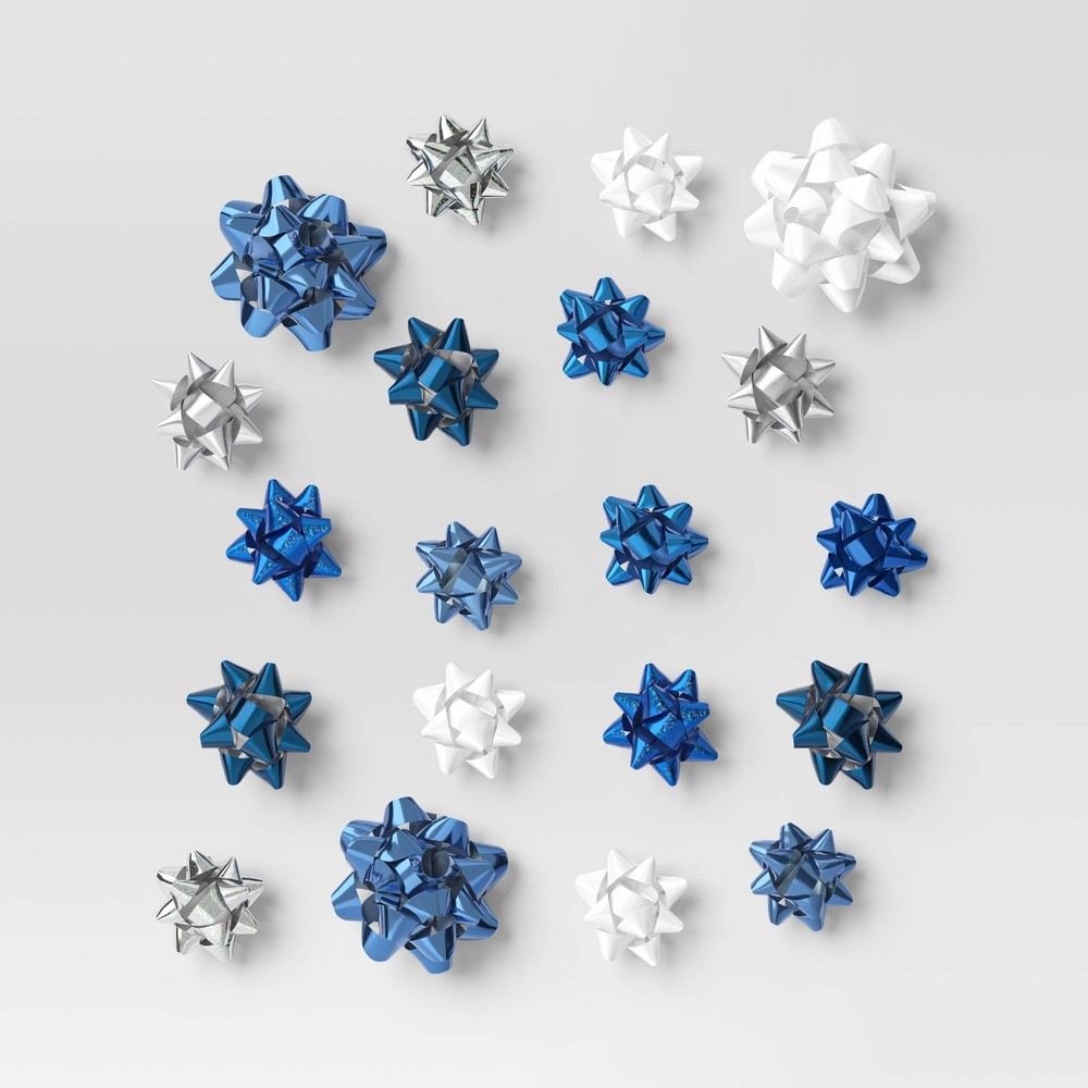 UPC 091869419645 - 40ct Christmas Decorative Bow Assorted Blue ...