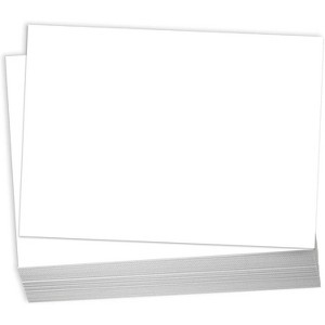 Hamilco Blank Cards 5x7 White Cardstock Paper 100 lb Cover Card Stock 100 Pack - 1 of 4