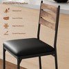 Bar Stools Set of 2/4, Faux Leather Bar Chair with Back, Thick Cushion, Upholstered Counter Height Bar Stools with Footrest for Kitchen Island - 4 of 4