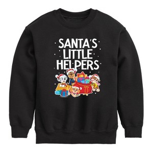 Boys' - Paw Patrol - Santas Little Helpers Graphic Long Sleeve Fleece Sweatshirt - 1 of 4