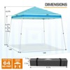 EAGLE PEAK Slant Leg Pop-up Canopy Tent Easy One Person Setup Instant Outdoor Beach Canopy Folding Portable Sports Shelter - 3 of 4