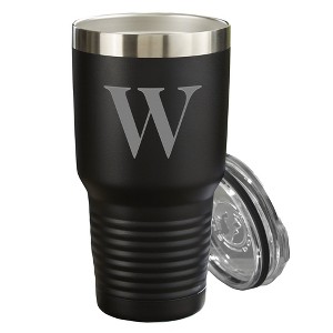 Personalization Mall Vacuum Insulated Stainless Steel Tumbler, Black, 30 oz. - 1 of 1
