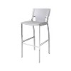 HomeRoots Set of Two 29" White and Silver Metal and Faux Leather Low Back Bar Height Bar Chairs - 4 of 4