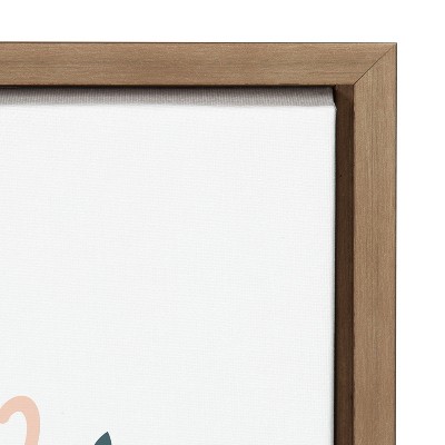 Gold Framed Motivational Canvas Print for Kids' Nursery