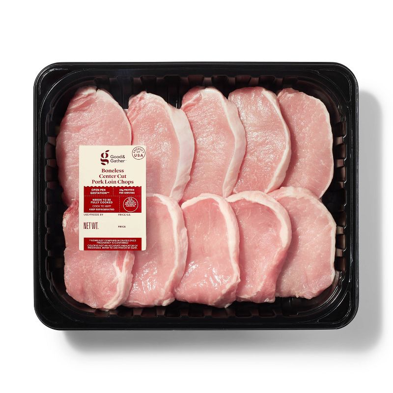 Boneless Center Cut Pork Family Pack - price per lb - Good &#38; Gather&#8482;, 1 of 5