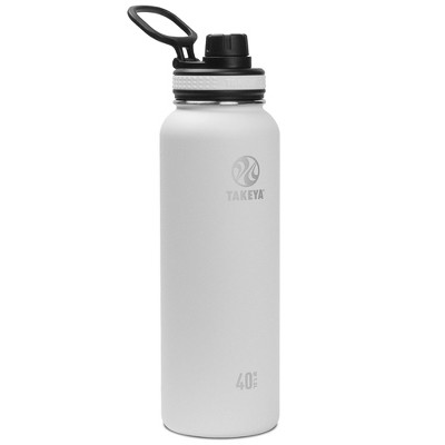 Takeya 40oz Originals Insulated Stainless Steel Water Bottle with Spout Lid - White