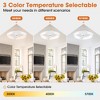 Parrot Uncle 18.9" 3-Blade Flush Mount Ceiling Fan Bladeless Fandelier - 3 of 4