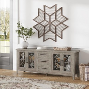 Retro TV Console Stand with Storage Drawers and Cabinet Doors – Entertainment Center for Living Room and Bedroom - 1 of 1